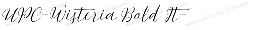 UPC-Wisteria Bold It字体转换